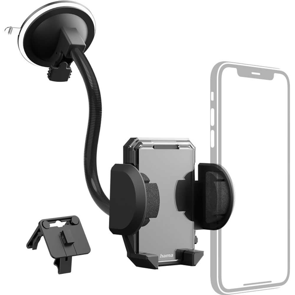 Suport auto universal HAMA Multi 2in1 201521, parbriz/ventilatie, negru
