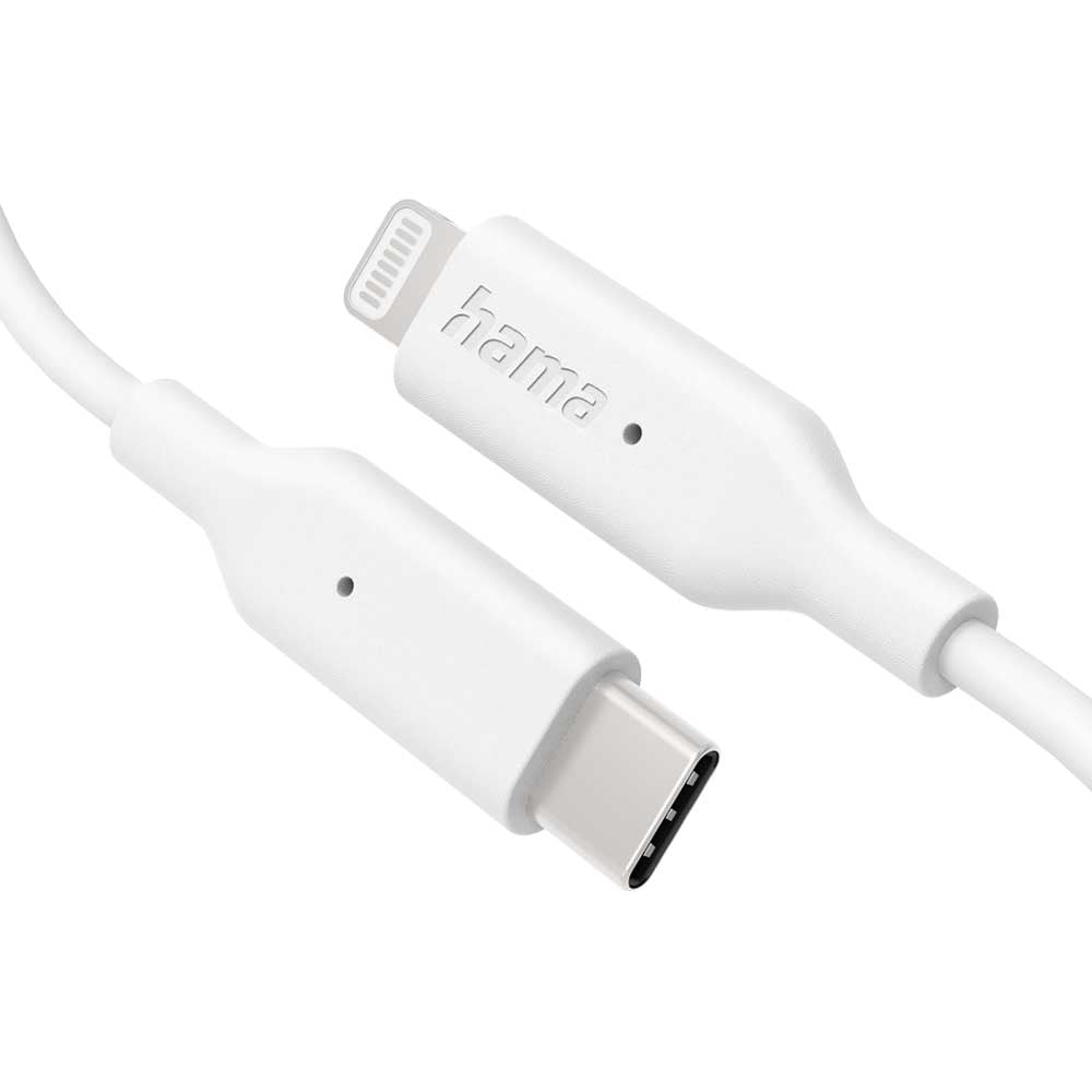 Cablu date HAMA 201598, USB-C - Lightning, 1m, alb