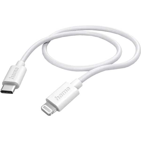 Incarcator auto HAMA 201611, 1x USB-C, Power Delivery (PD) 20W, cablu Lightning, alb