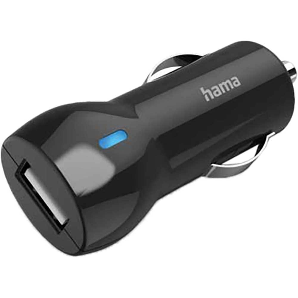 Incarcator auto HAMA 201613, 12W, 1 x USB-A, negru