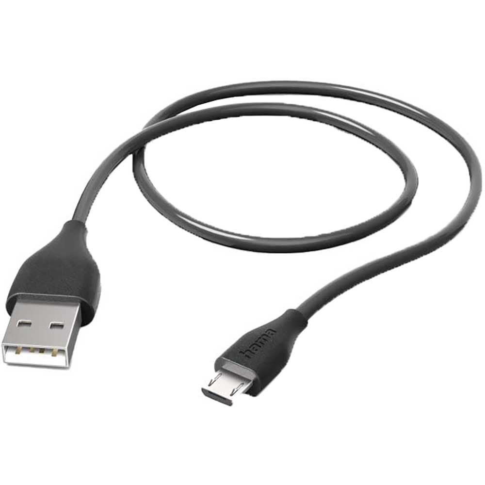 Incarcator retea HAMA 201621, 1xUSB-A, 19.5W, Quick Charge 3.0, cablu microUSB, negru