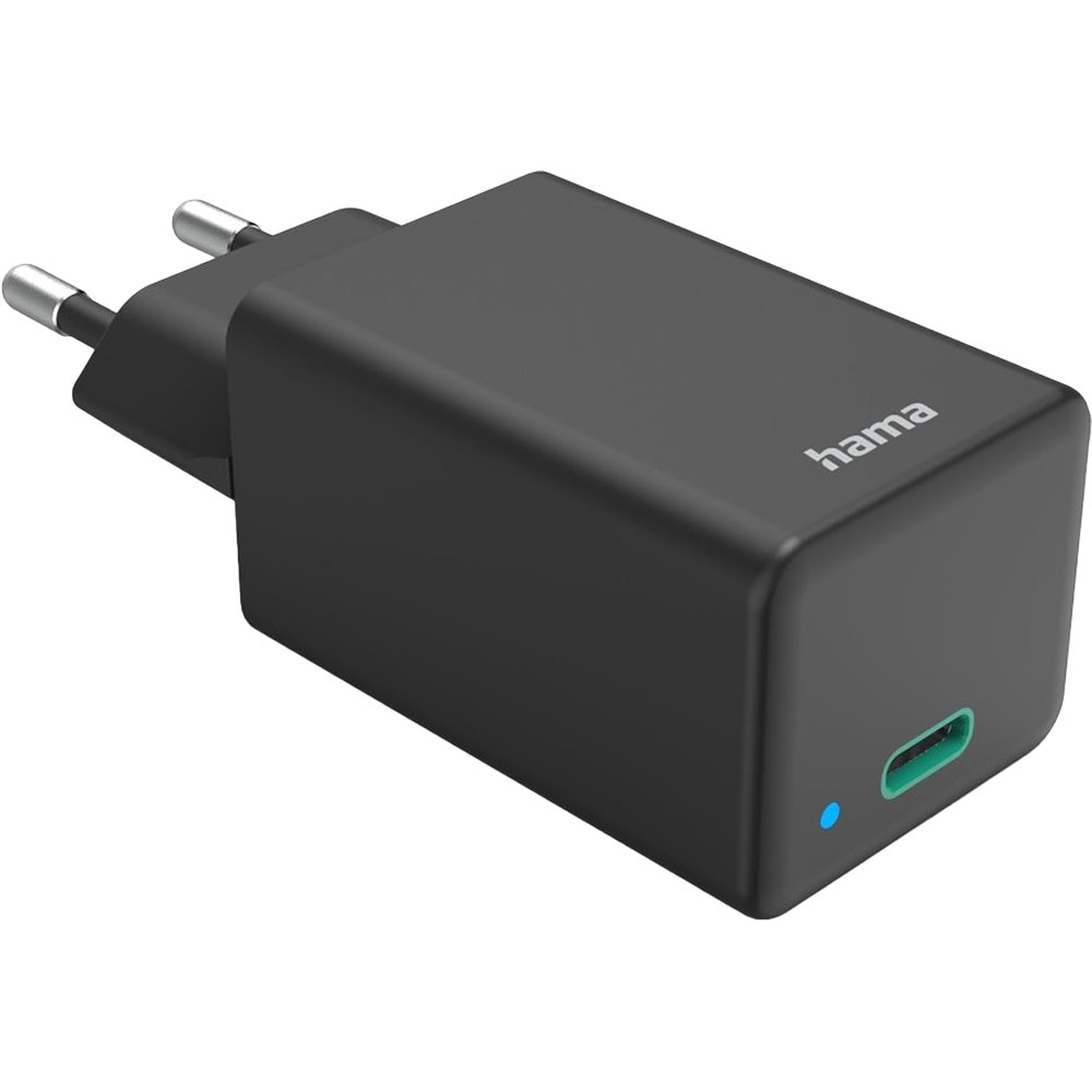 Incarcator retea HAMA 201648, 1x USB-C, Power Delivery (PD), Quick Charge 3.0, GaN, 45W, negru