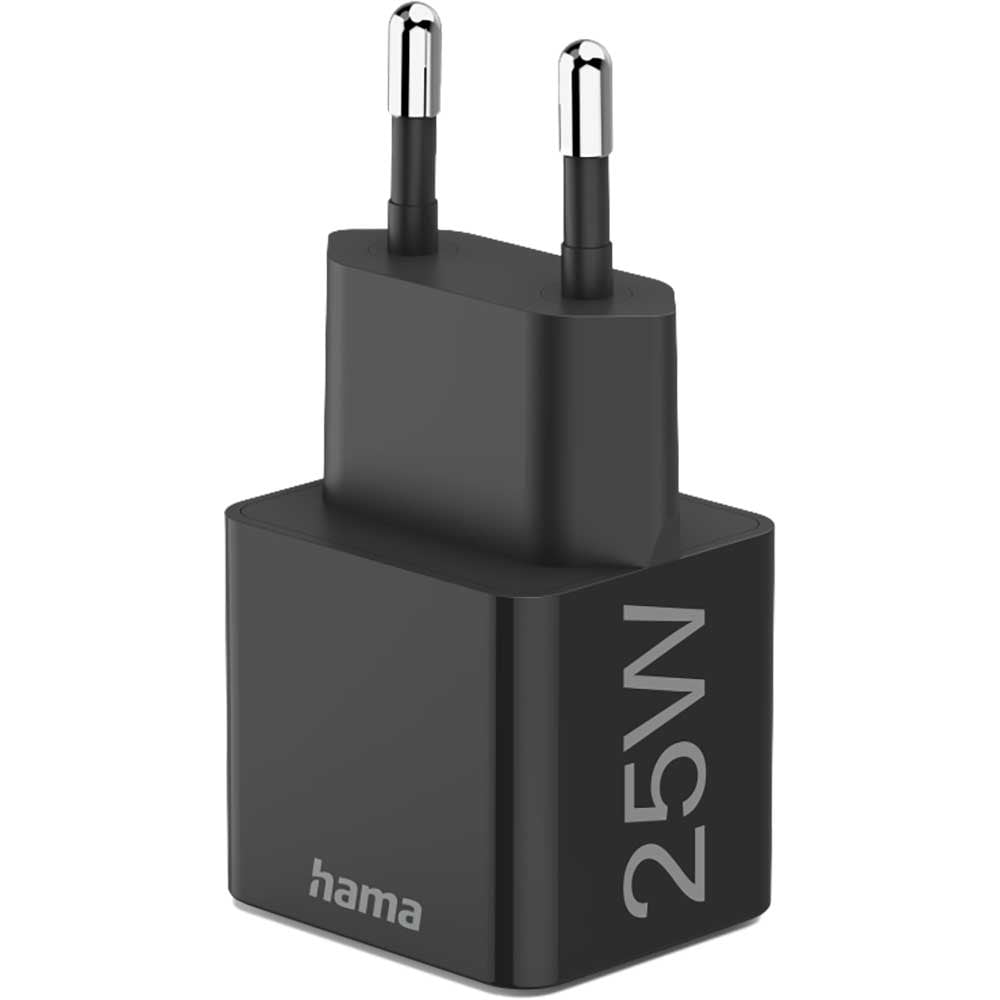 Incarcator retea HAMA 201651, 1x USB-C, 25W Power Delivery (PD), Quick Charge 3.0, negru