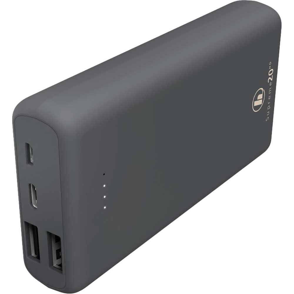 Baterie externa HAMA Supreme 20HD 201669, 20000mAh, 1xUSB-C, 2xUSB-A, 1xMicroUSB, gri