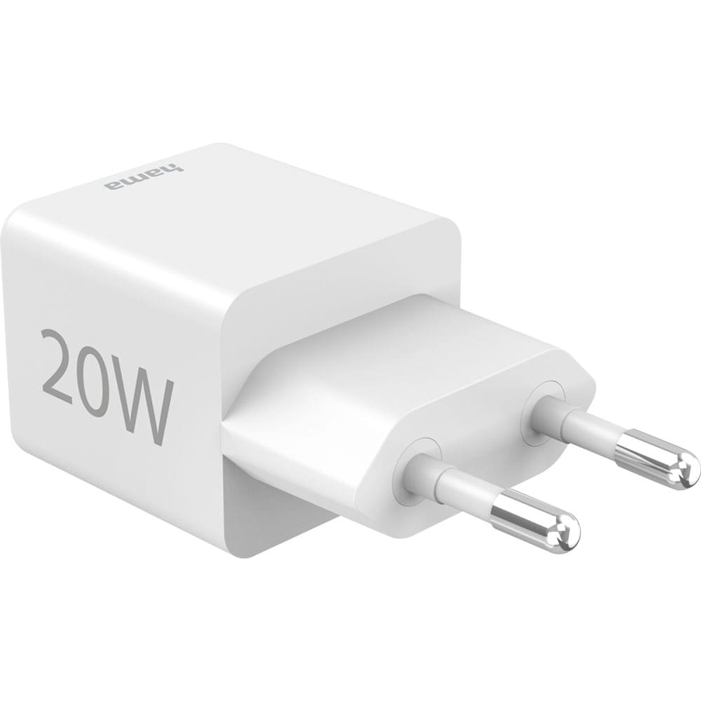 Incarcator retea HAMA 201991, 1xUSB-A, 1x USB-C, Power Delivery (PD), Quick Charge 3.0, 20W, alb