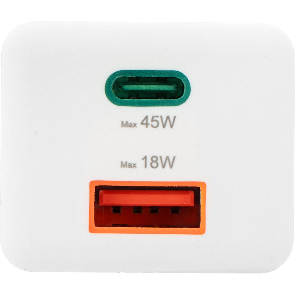 Incarcator retea HAMA 201993, 1xUSB-A, 1x USB-C, Power Delivery (PD), Quick Charge 3.0, 45W, alb