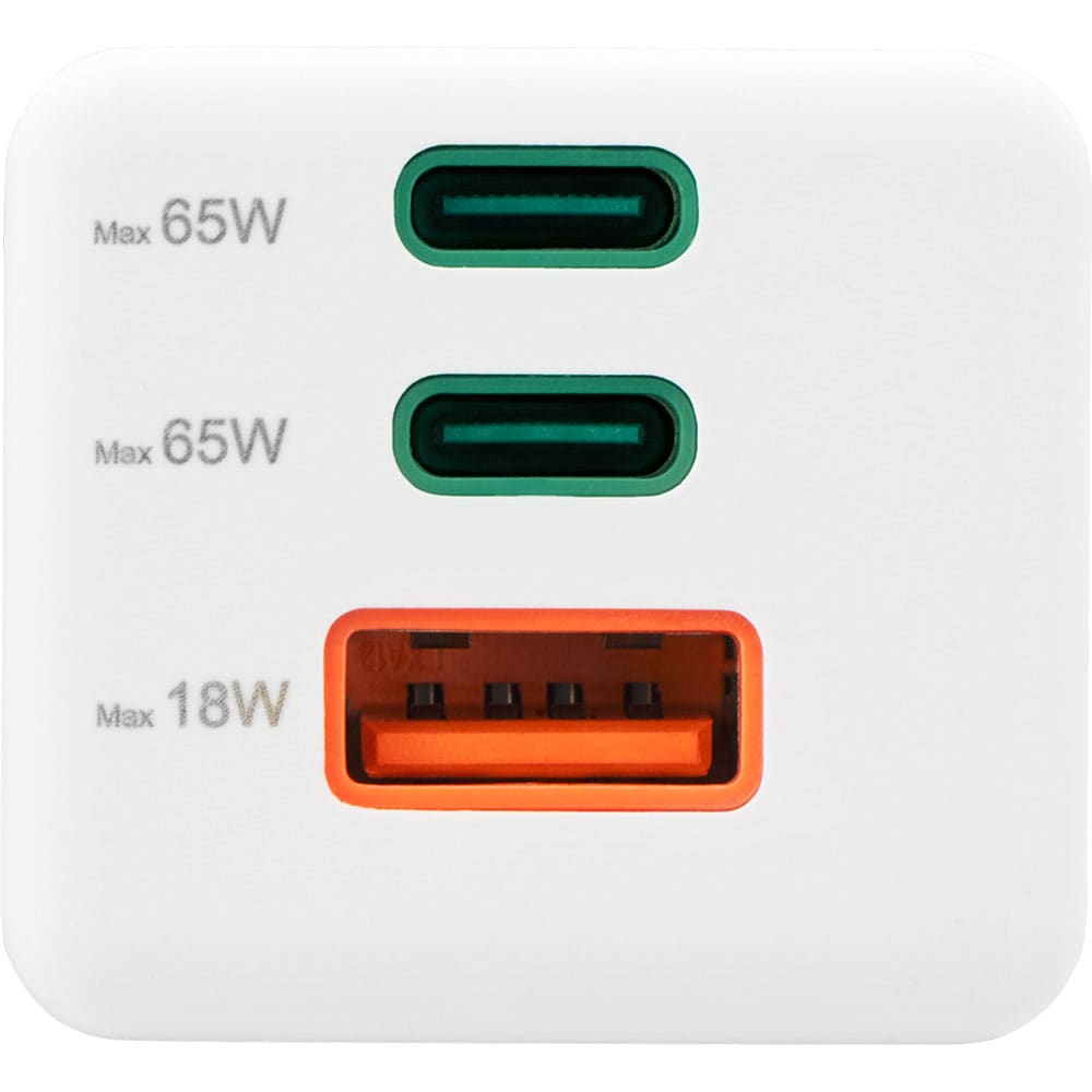 Incarcator retea HAMA 201996, 2x USB-C, 1x USB-A, Power Delivery (PD), Quick Charge 3.0, GaN, 65W, alb