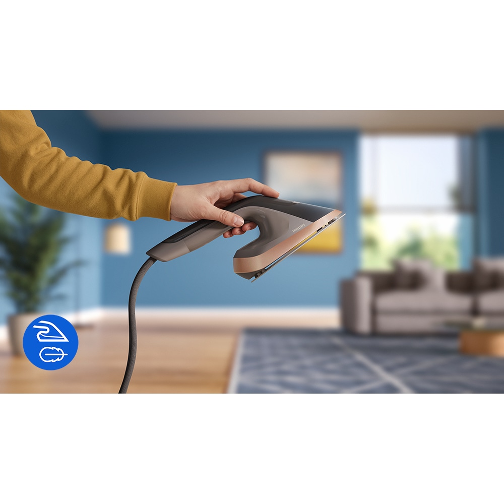 Aparat de calcat vertical PHILIPS All in One AIS6030/80, 1800W, 150g/min, 1.5l, gri