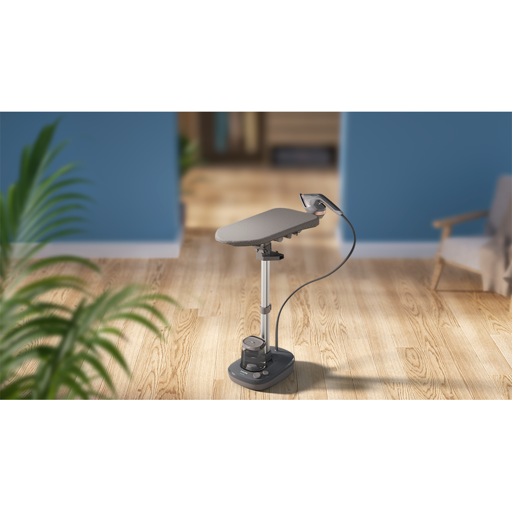 Aparat de calcat vertical PHILIPS All in One AIS6030/80, 1800W, 150g/min, 1.5l, gri