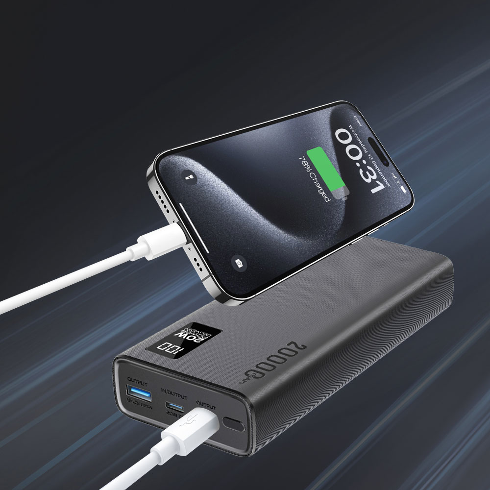 Baterie externa PROMATE Bolt-20PD, 20000mAh, 1xUSB-A, 2x USB-C Power Delivery (PD) 20W, negru