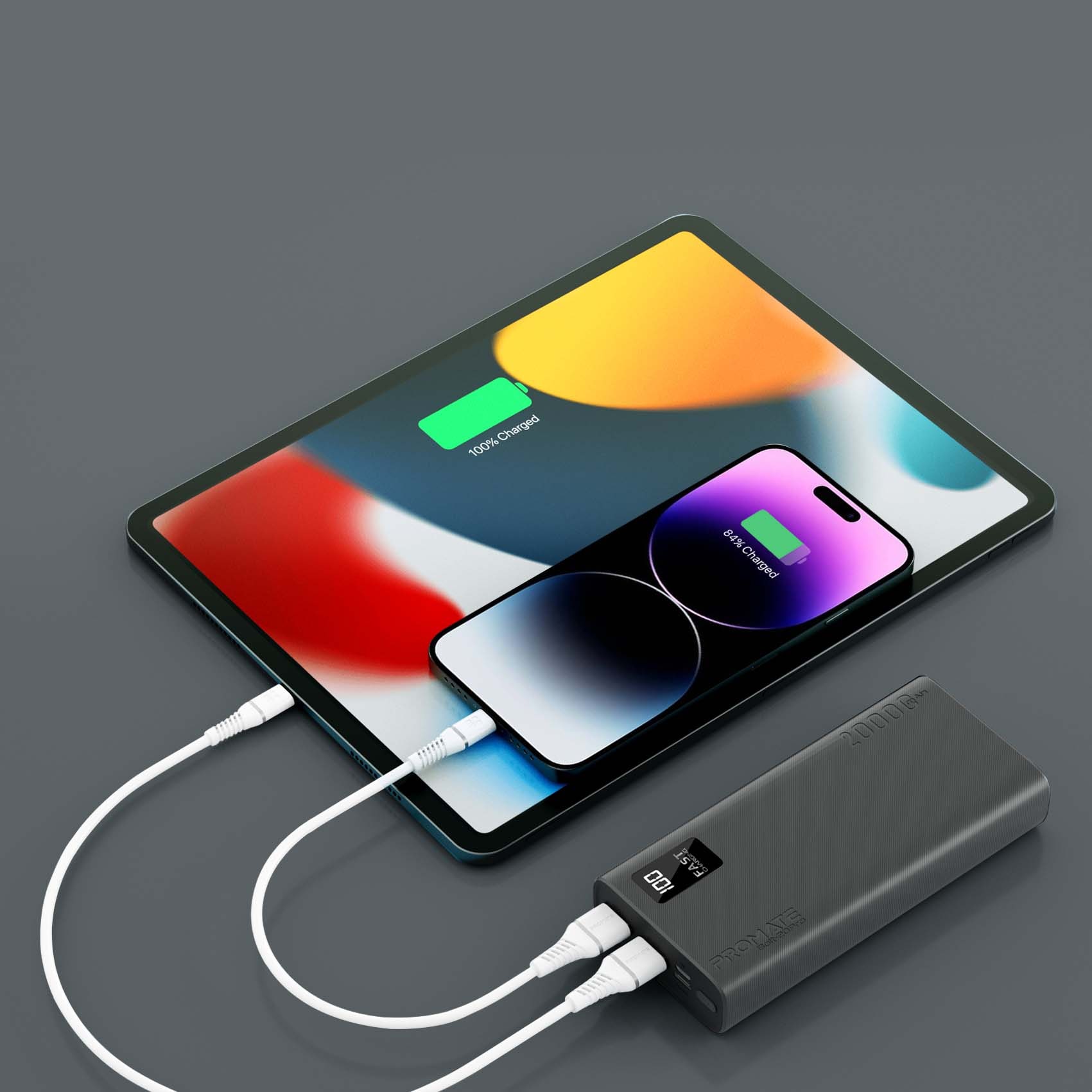 Baterie externa PROMATE Bolt-20Pro, 20000mAh, 2x USB-A, 1x USB-C, negru