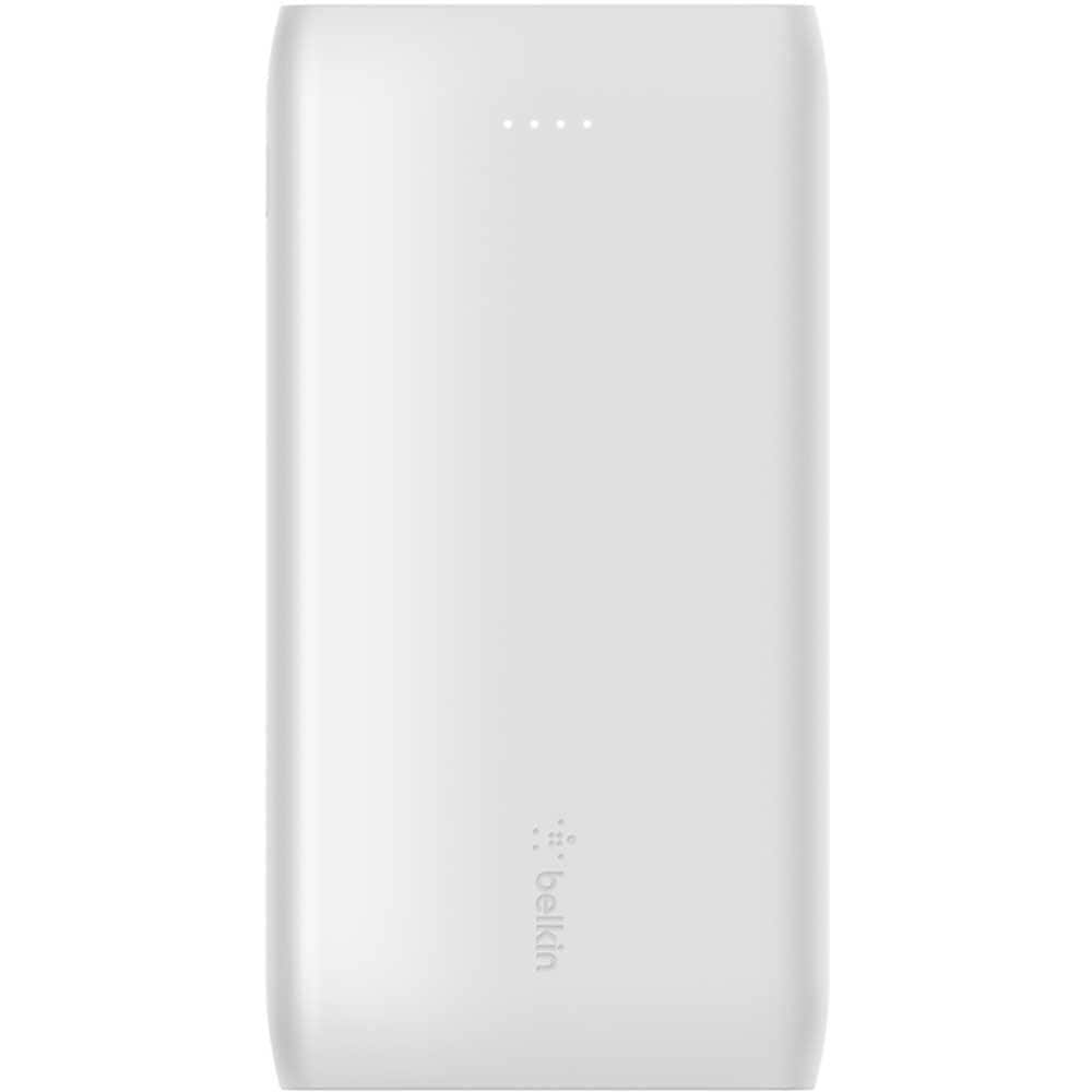 Baterie externa BELKIN BPB001btWH, 10000mAh, 1x USB-C 18W, 1x USB-A 12W, Power Delivery (PD), alb