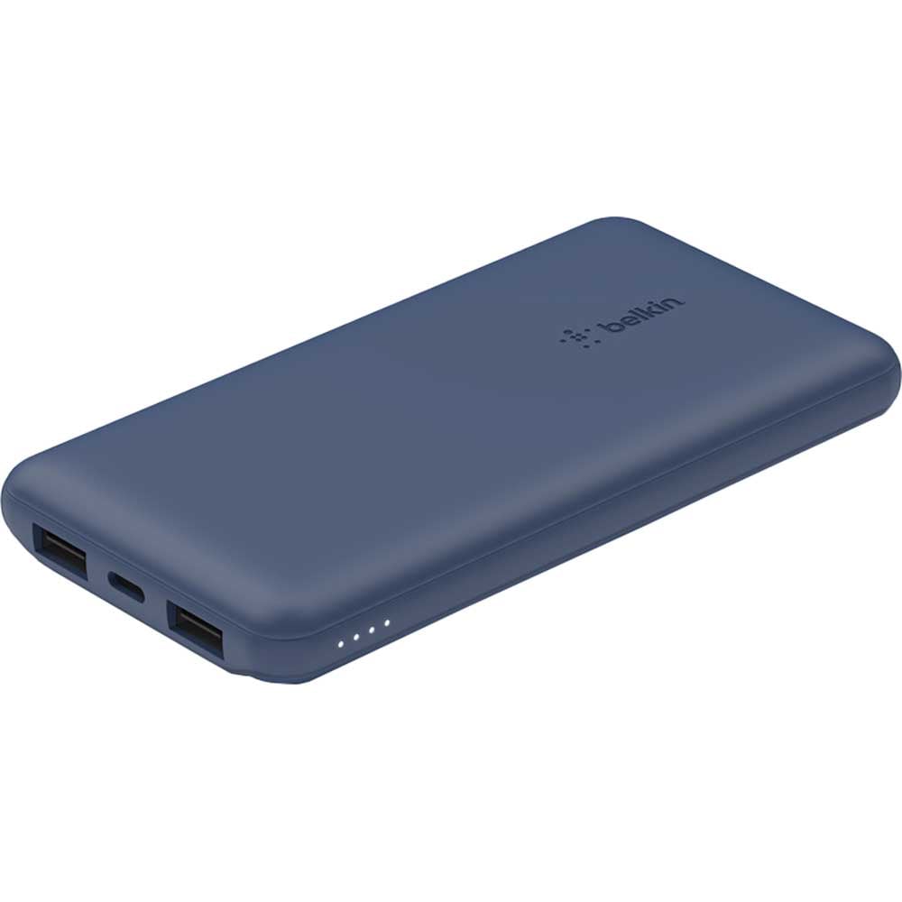 Baterie externa BELKIN BPB011btBL, 10000mAh, 1x USB-C, 2x USB-A, albastru