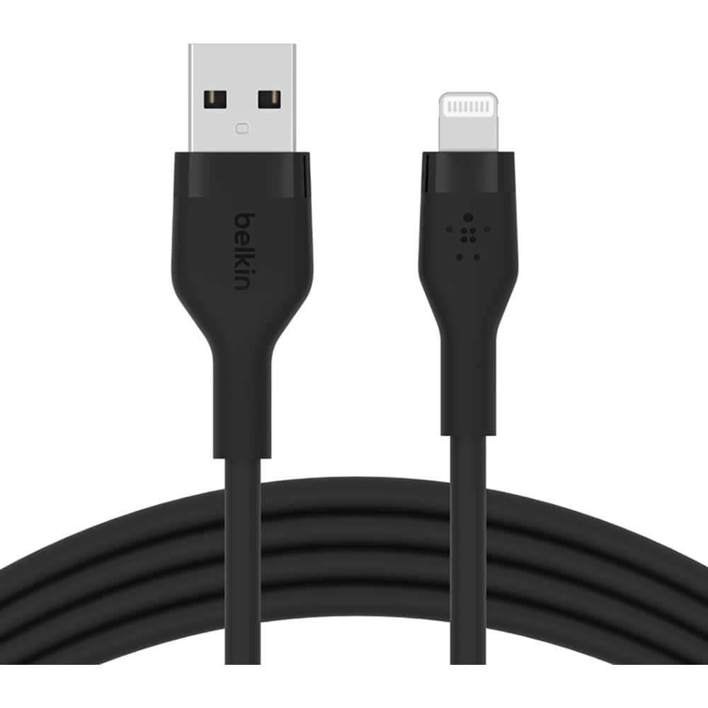 Cablu date BELKIN CAA008bt3MBK, USB-A - Lightning, 3m, negru