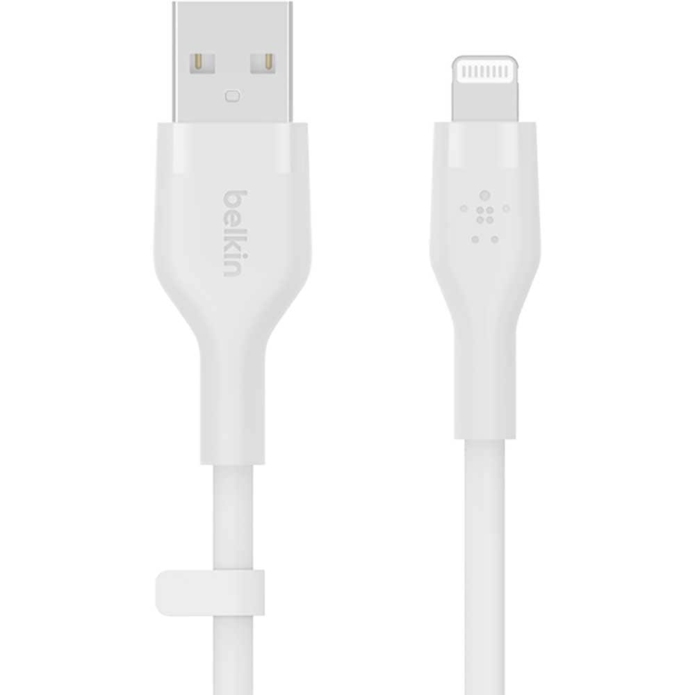 Cablu date BELKIN CAA008bt2MWH, USB-A - Lightning, 2m, alb