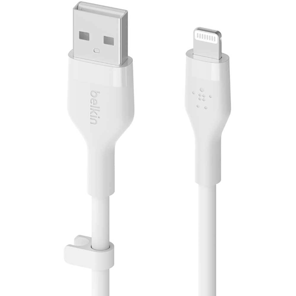 Cablu date BELKIN CAA008bt2MWH, USB-A - Lightning, 2m, alb