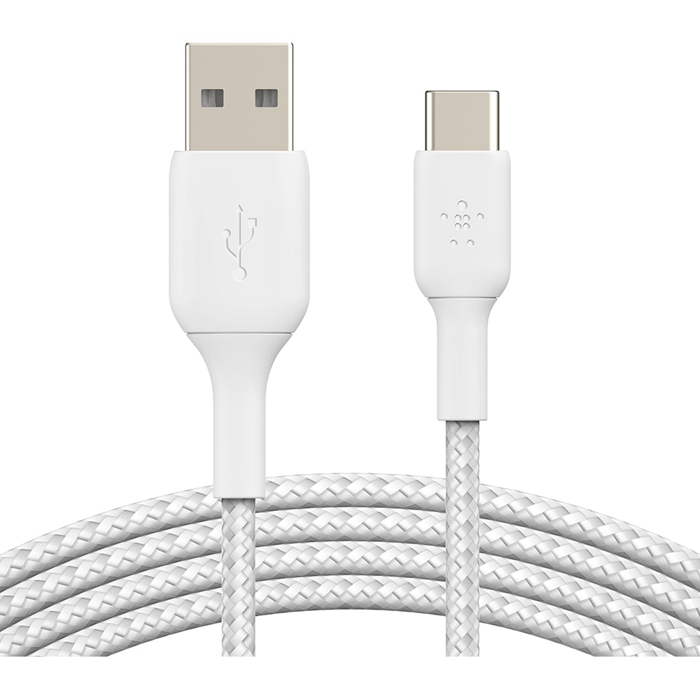 Cablu de date BELKIN Boost Charge CAB002bt2MWH, USB-A - USB-C, 2m, alb