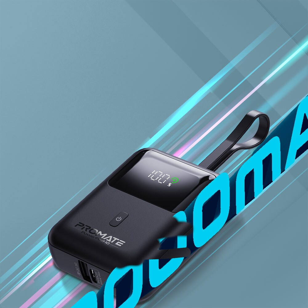 Baterie externa PROMATE PowerPod-10, 10000mAh, 1x USB-A, 1x USB-C, negru