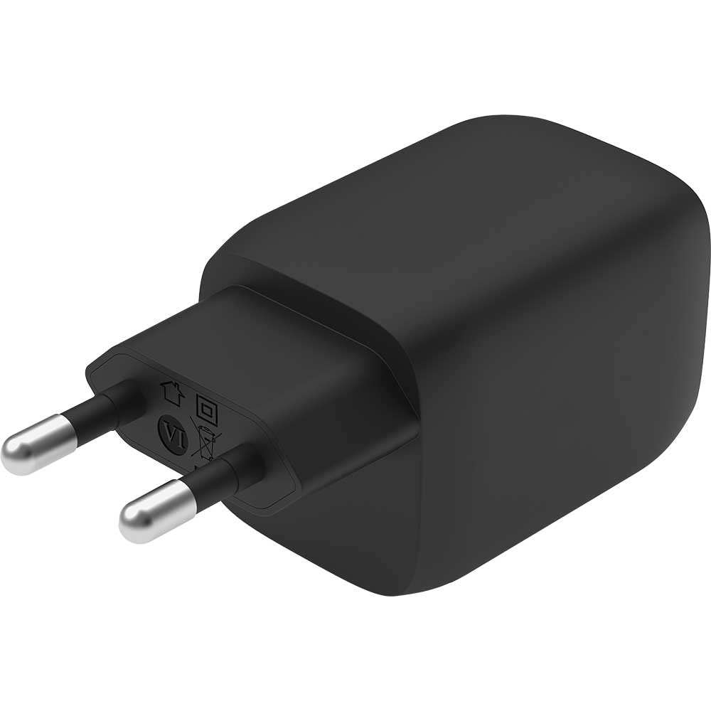 Incarcator retea BELKIN WCH013vfBK, 2xUSB-C 20W/45W, Power Delivery (PD) 65W, GaN, negru