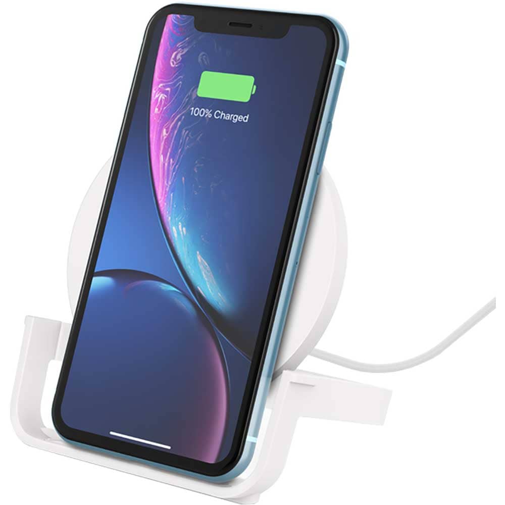 Incarcator wireless BELKIN WIB001vfWH, universal, QI, 10W, alb