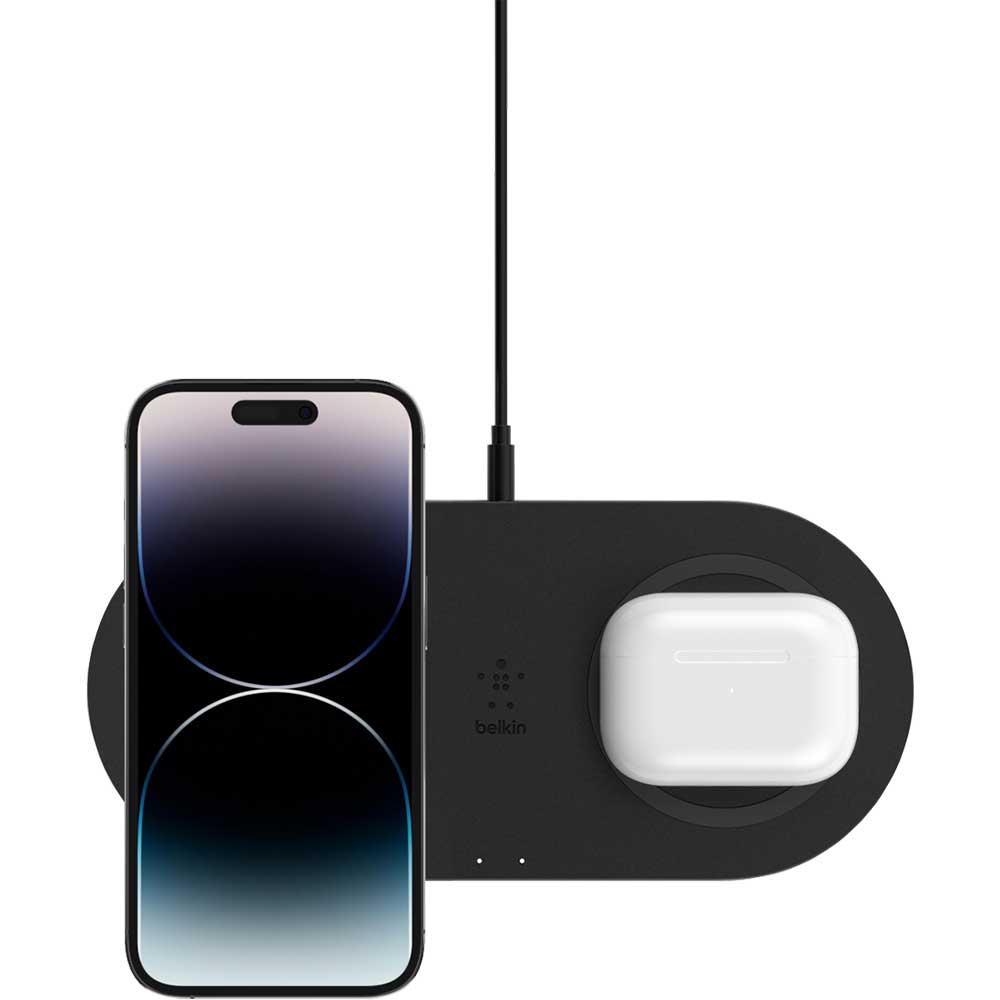 Incarcator wireless 2 in 1 BELKIN WIZ002vfBK, universal, QI, 10W, negru