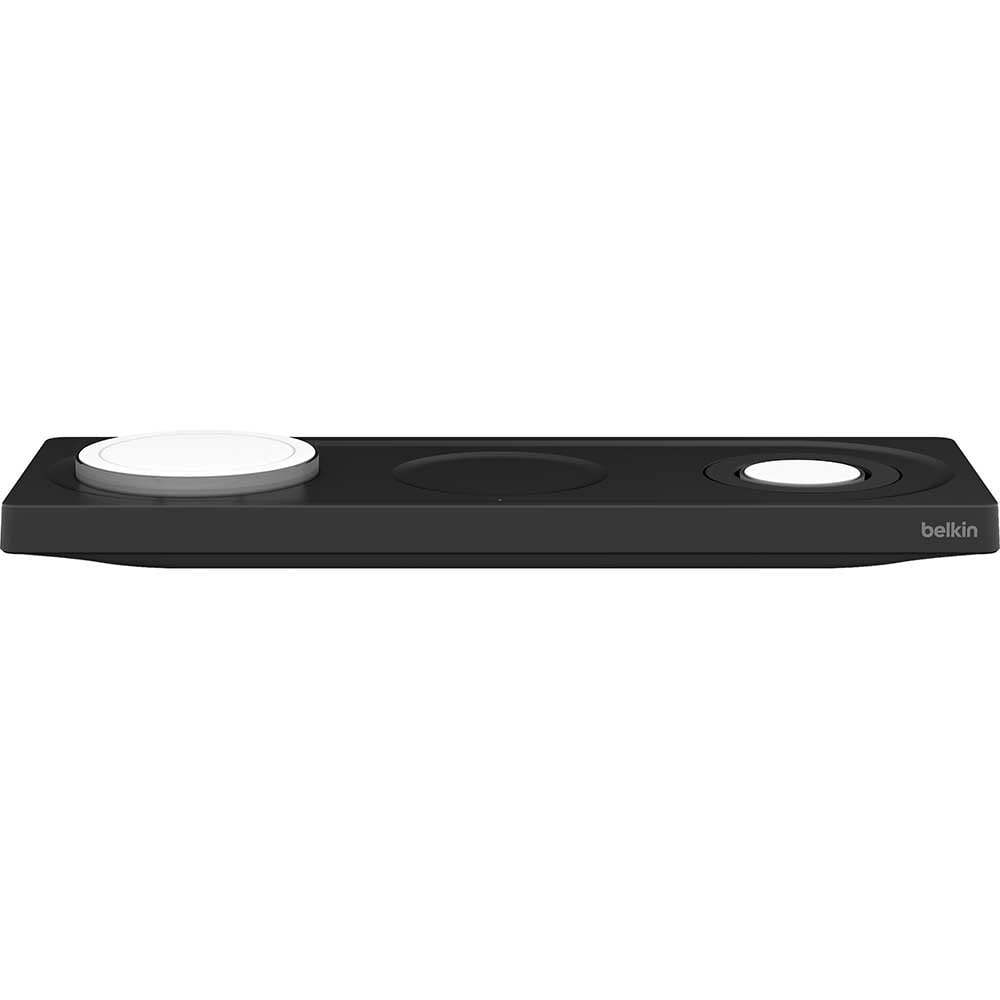 Incarcator wireless 3 in 1 BELKIN WIZ016vfBK, universal, QI, MagSafe 15W, negru