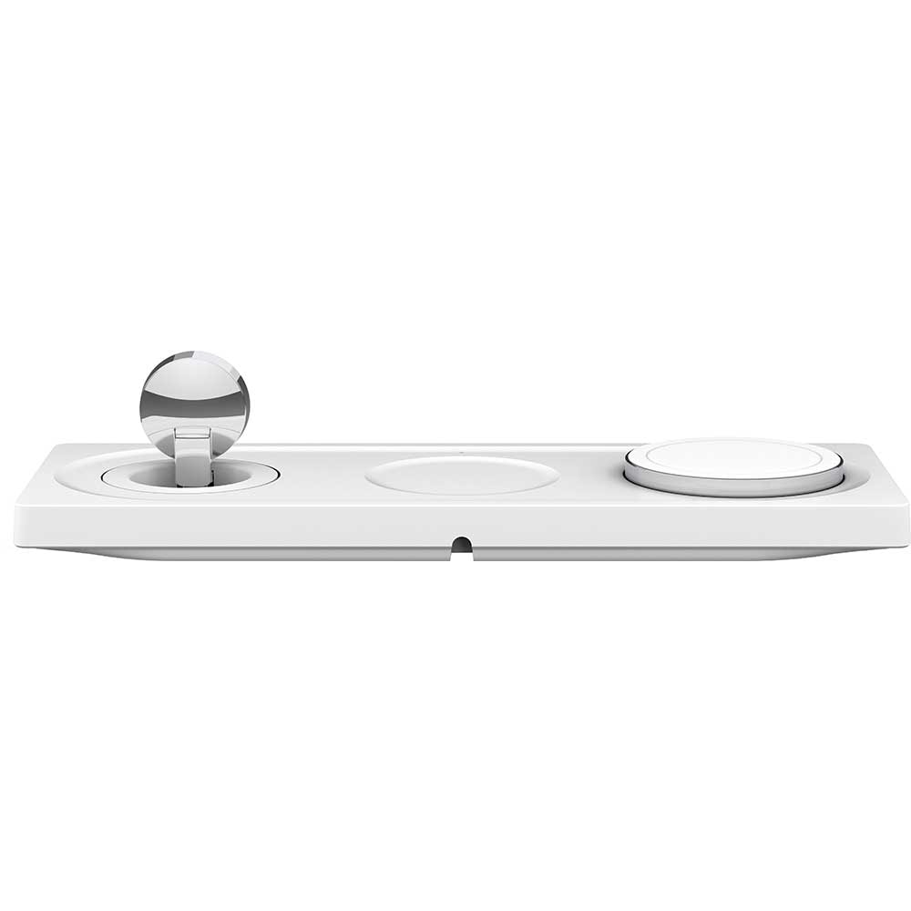 Incarcator wireless 3 in 1 BELKIN WIZ016vfWH, universal, QI, MagSafe 15W, alb