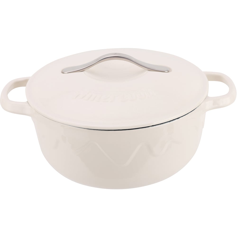 Cratita cu capac AMERCOOK Alfetta AC.0522WE, 4l, 22 cm, fonta, alb