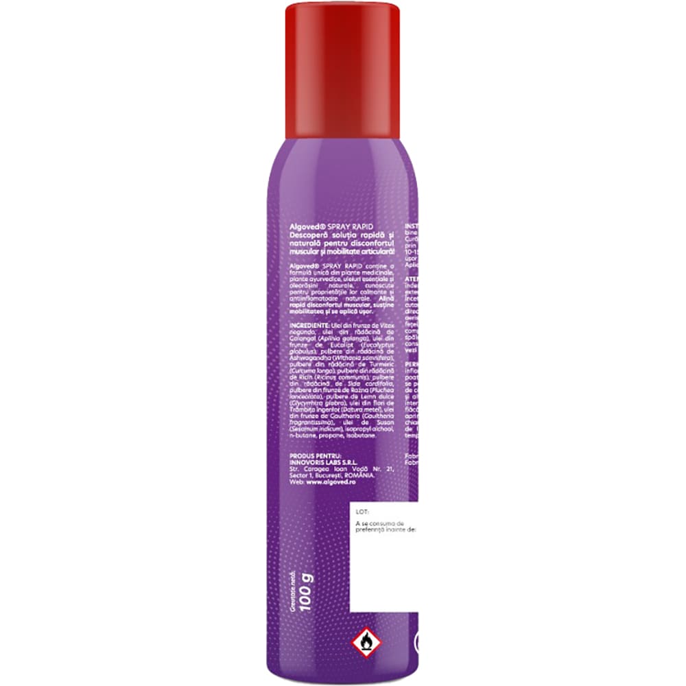 Spray pentru dureri musculare si articulare, 100 g, ORGANIC INDIA