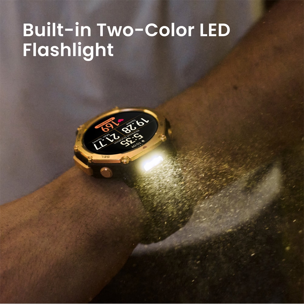 Smartwatch AMAZFIT T-Rex 3 Pro, 44mm, Wi-Fi, GPS, Android/iOS, Arctic Gold