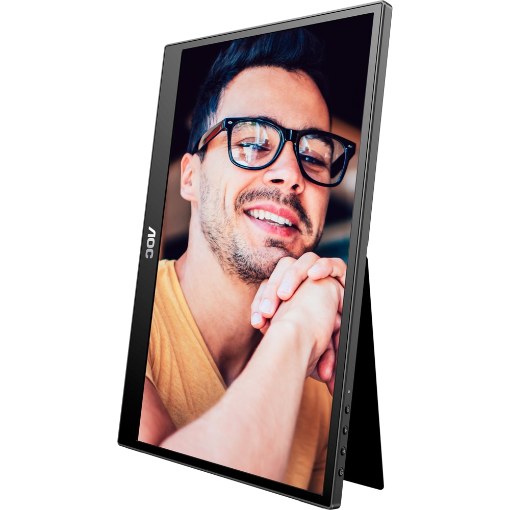 Monitor portabil WLED IPS AOC 16T3EA, 15.6" Full HD, 60Hz, negru