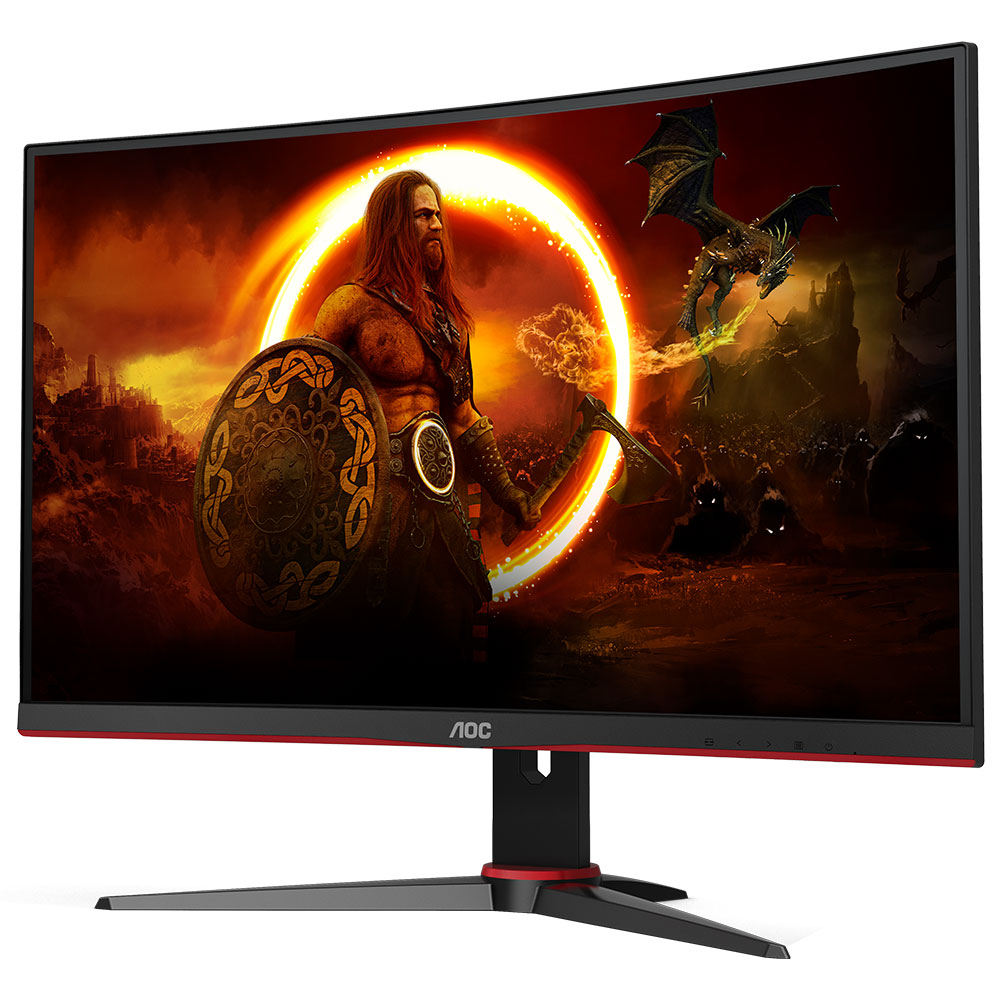 Monitor Gaming curbat LED VA AOC C24G2AE/BK, 23.6", Full HD, 165Hz, FreeSync Premium, negru