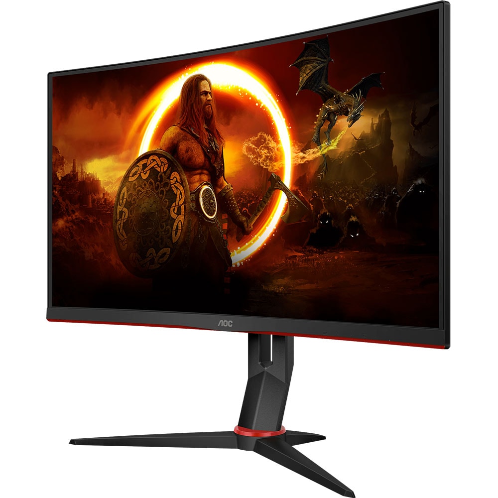 Monitor Gaming curbat LED VA AOC CQ27G2U/BK, 27" Quad HD, 144Hz, FreeSync Premium, Flicker Free, negru