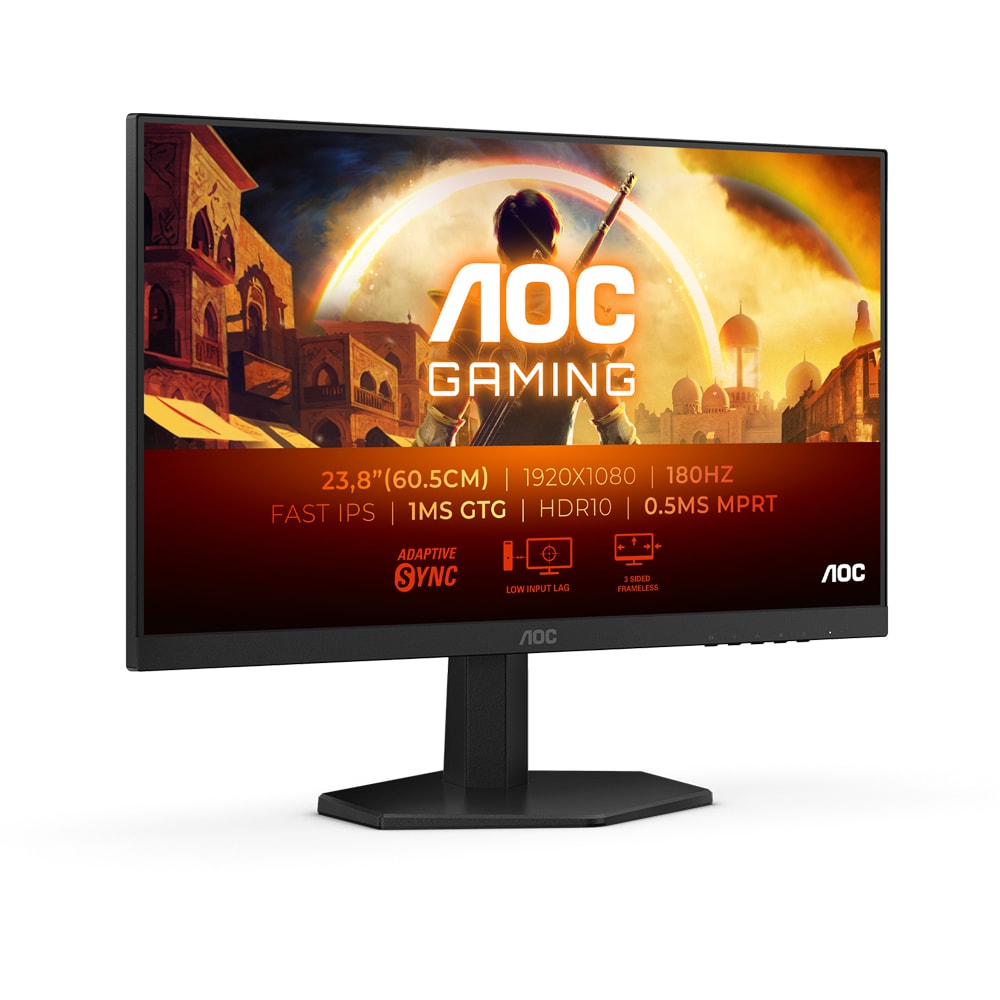 Monitor Gaming LED Fast IPS AOC 24G42E, 23.8", Full HD, 180Hz, G-SYNC Compatible, negru