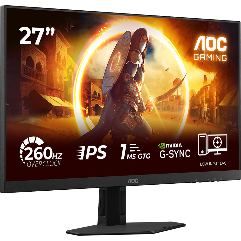 Monitor Gaming WLED FAST IPS AOC 27G4ZRE, 27", Full HD, 240Hz, HDR10, Adaptive Sync, negru