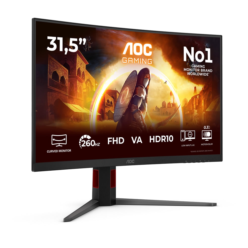 Monitor Gaming LED VA Curbat AOC C32G4Z, 31.5", Full HD, 260Hz, Adaptive Sync, negru