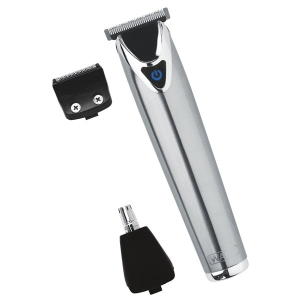Aparat de tuns barba WAHL Stainless Steel, acumulator, lame otel, gri