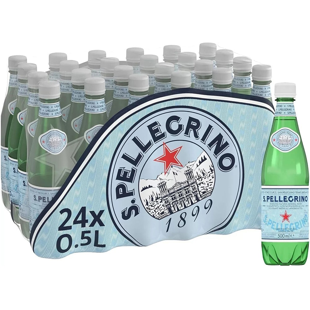 Apa carbogazoasa SAN PELLEGRINO bax 0.5L x 24 sticle