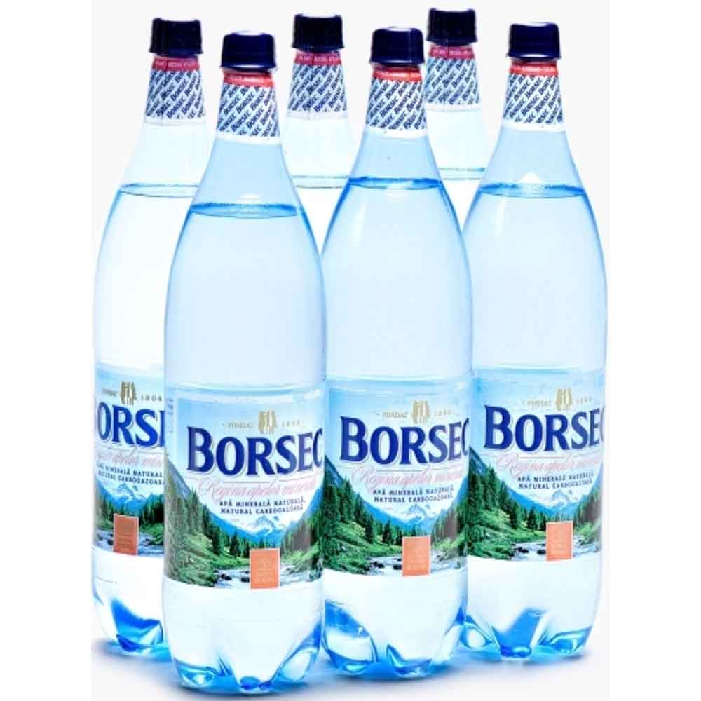 Apa minerala carbogazoasa BORSEC bax 1L x 6 sticle