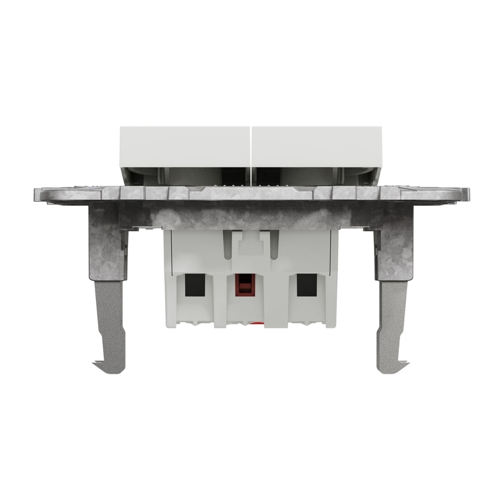 Intrerupator dublu SCHNEIDER NU521118NZ, incastrat, 10A, IP20, alb