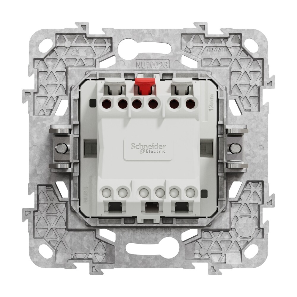 Intrerupator dublu SCHNEIDER NU521118Z, incastrat, 10A, IP20, alb