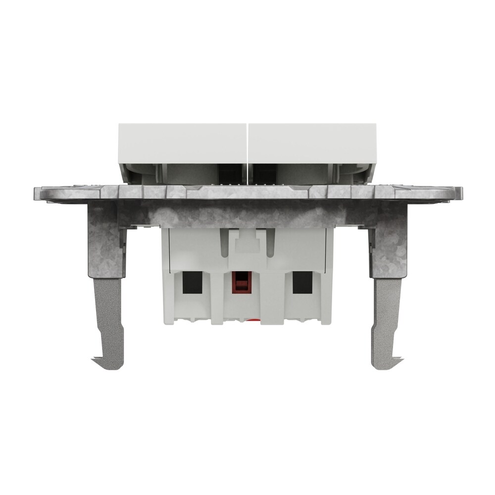 Intrerupator dublu SCHNEIDER NU521118Z, incastrat, 10A, IP20, alb