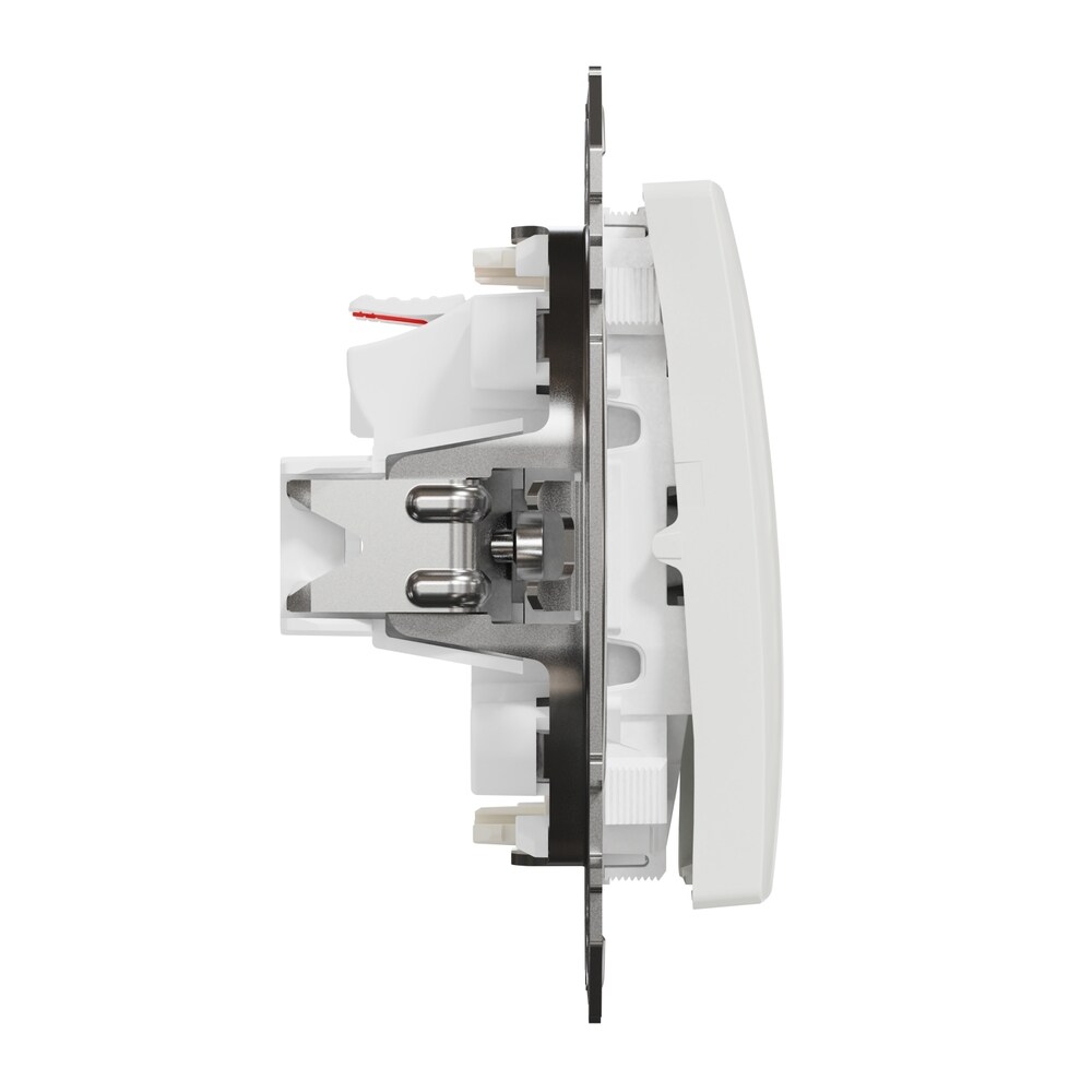 Intrerupator dublu SCHNEIDER SDD111105L, incastrat, 10A, IP20, alb