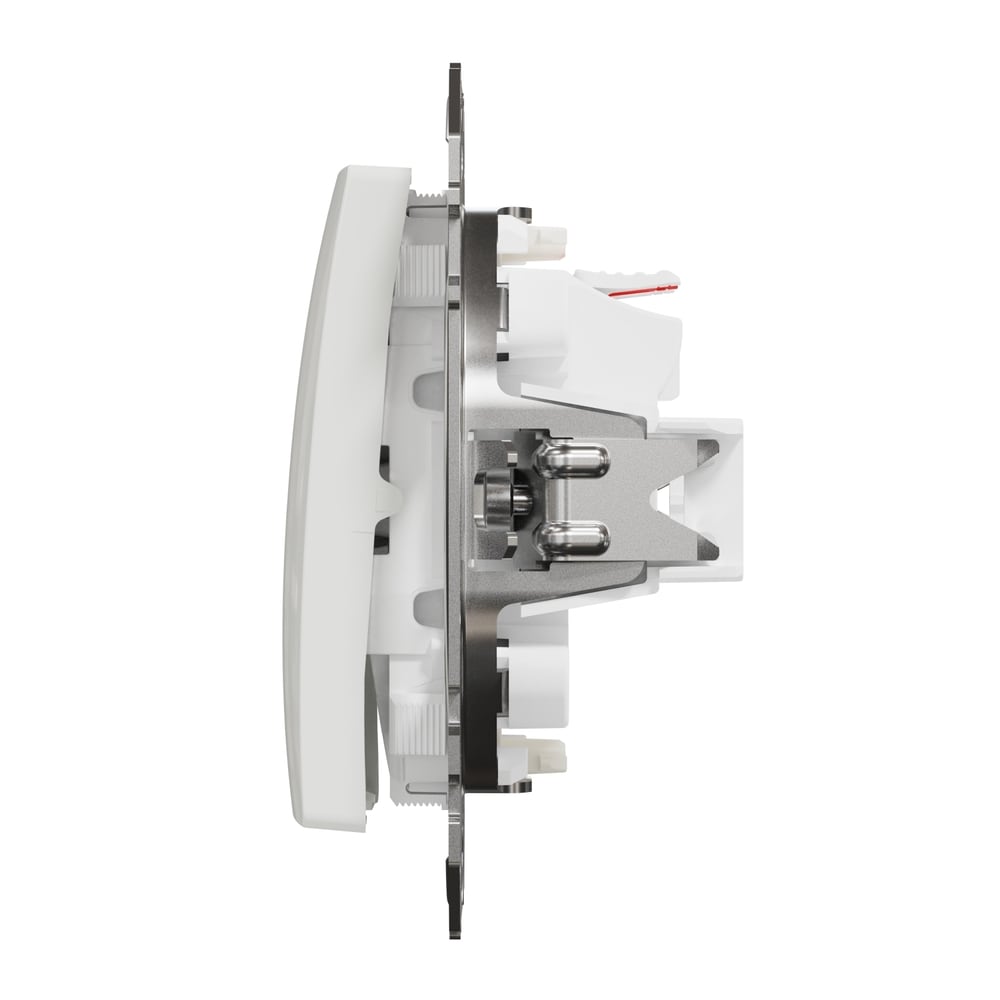 Intrerupator dublu SCHNEIDER SDD111105L, incastrat, 10A, IP20, alb