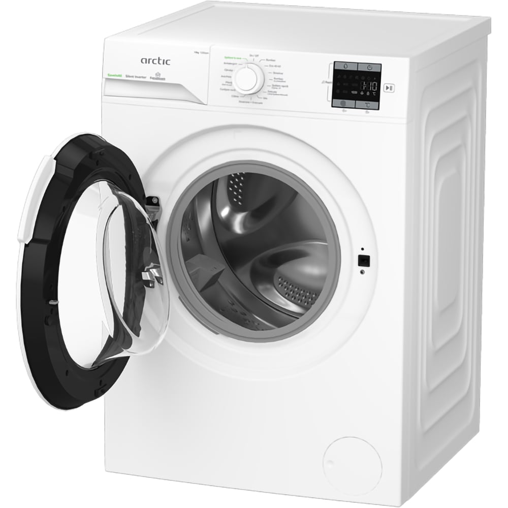 Masina de spalat rufe frontala ARCTIC APLM1WFSU110212W, ExtraSteam, 10 kg, 1200rpm, Clasa A, alb