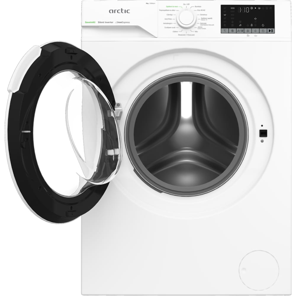 Masina de spalat rufe frontala slim ARCTIC APLM2WFSU28211WS, ExtraSteam, 8 kg. 1200rpm, Clasa A, alb