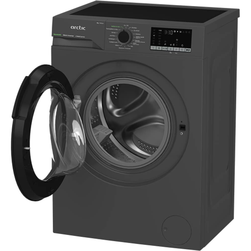 Masina de spalat rufe frontala slim ARCTIC APLM2WFSU28411AS, ExtraSteam, 8 kg, 1400rpm, Clasa A, antracit