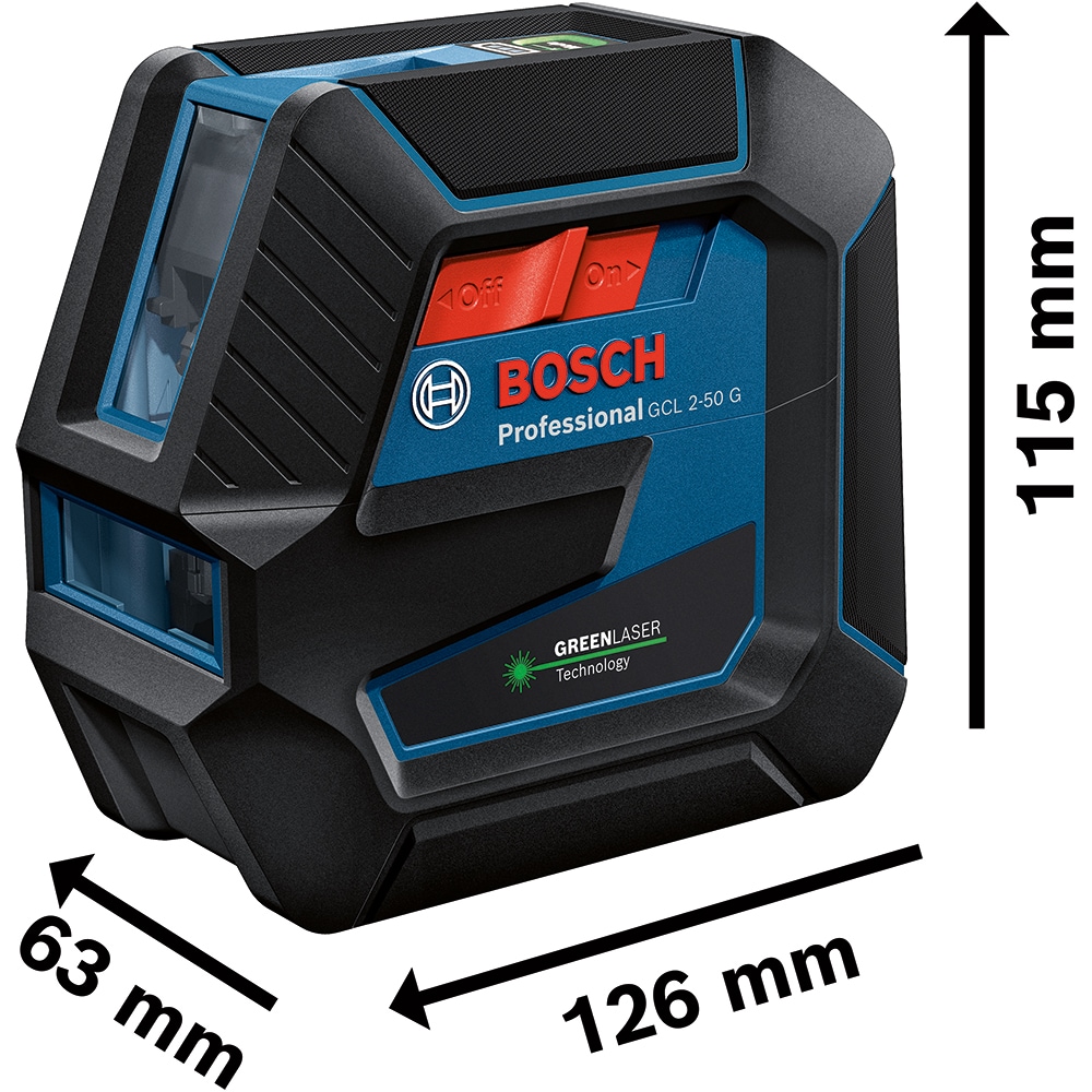 Nivela laser BOSCH PROFESSIONAL GCL 2-50 G, raza 50m, albastru