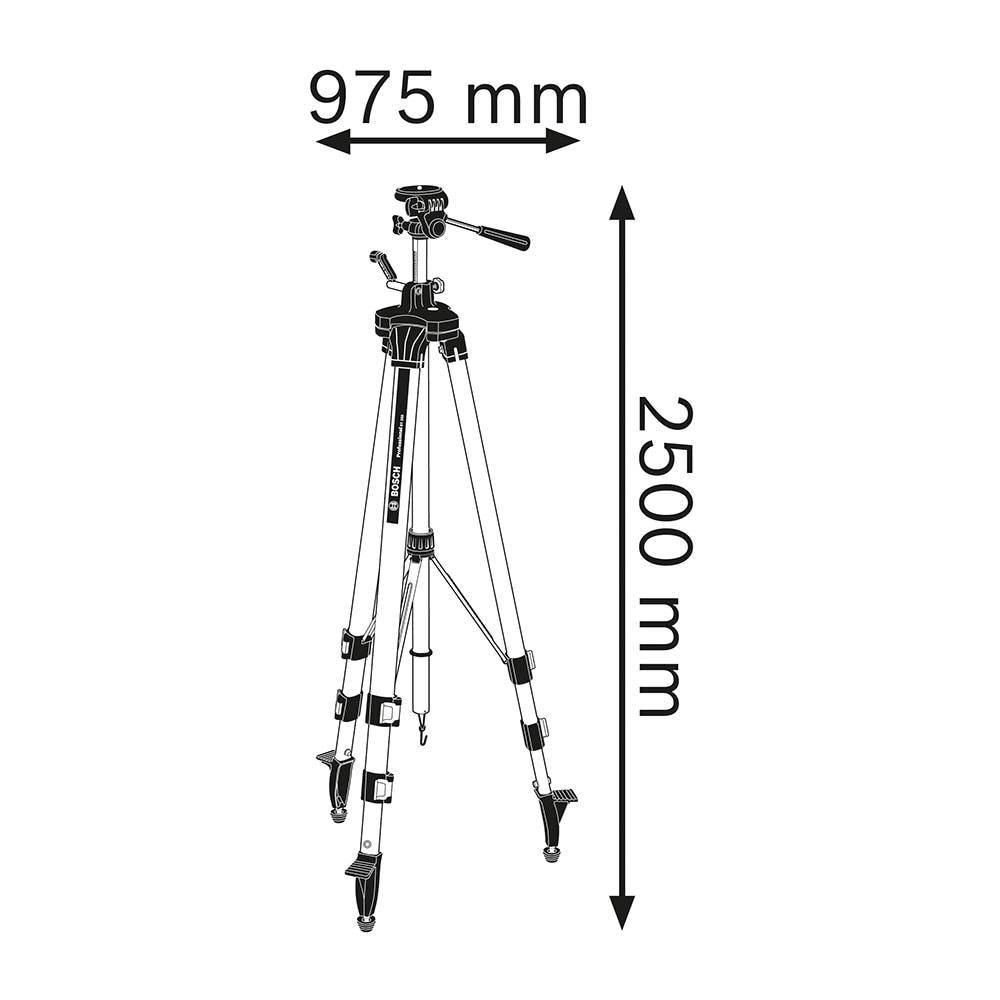 Trepied BOSCH PROFESSIONAL 0601096A00, 1/4" BT 250, albastru