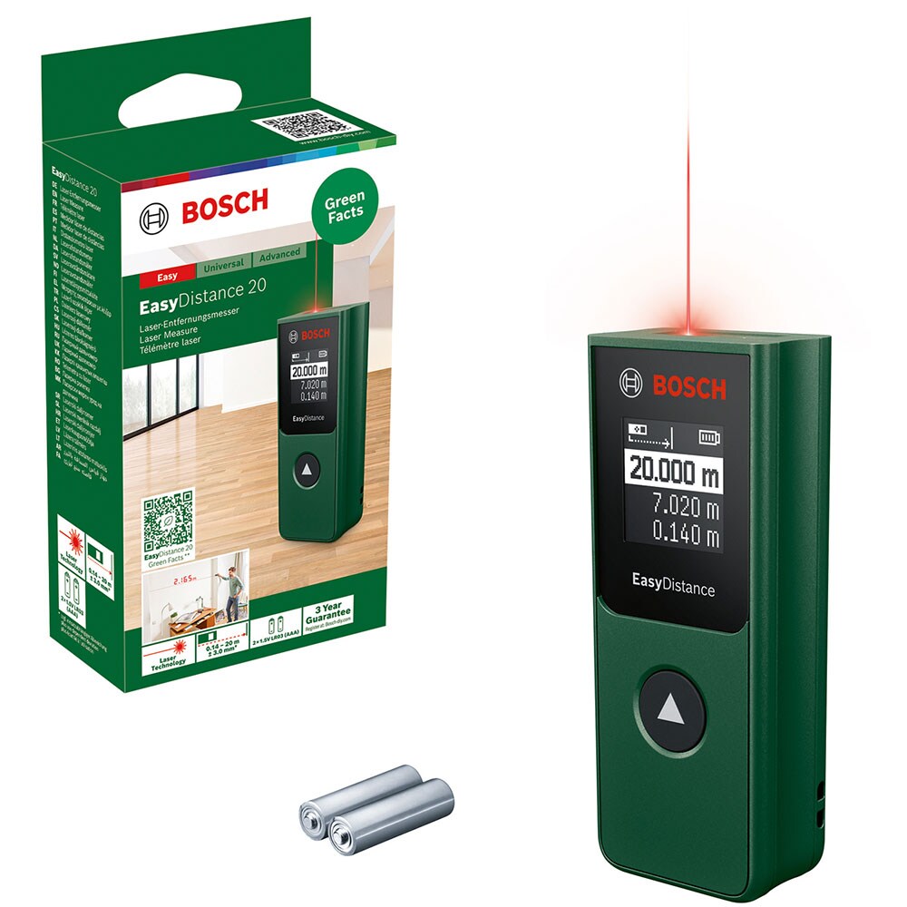 Telemetru BOSCH Easy Distance, distanta 20 m, verde